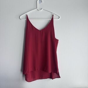 Shinestar Maroon Tank Top, Women's Size Large